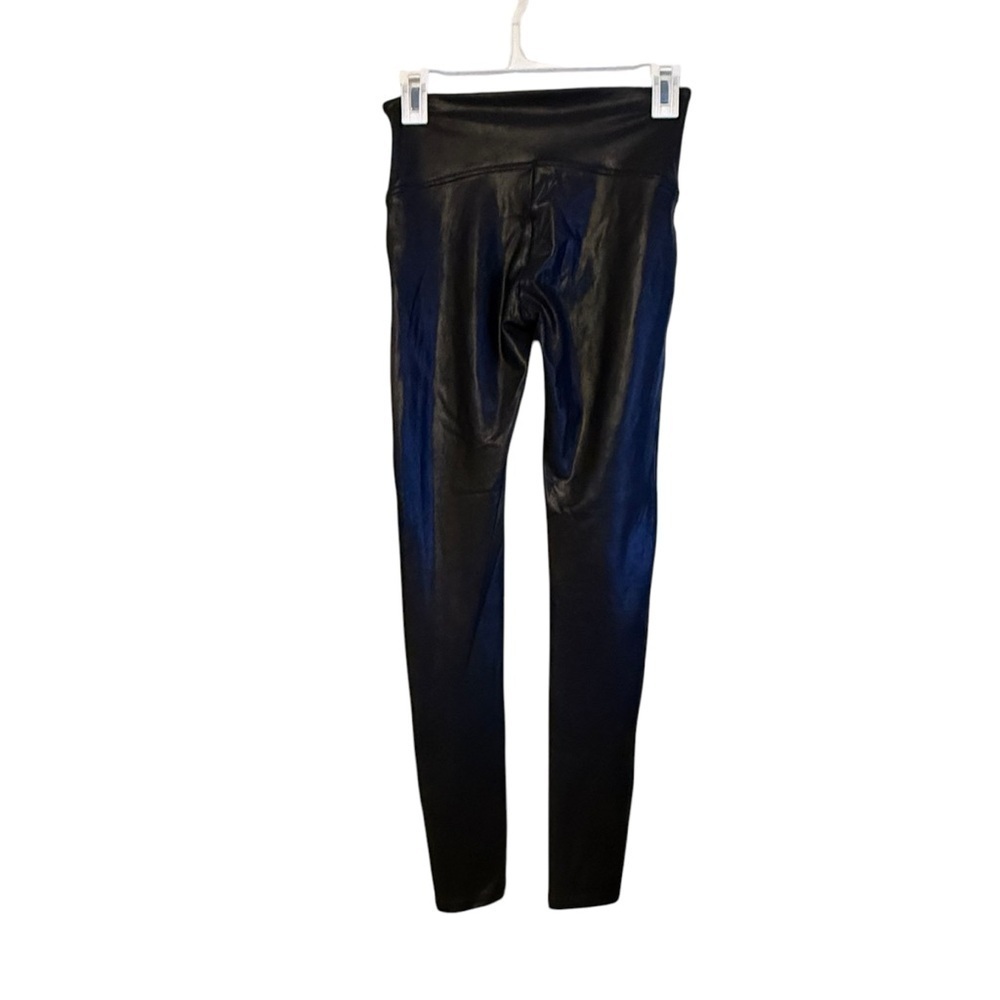 SPANX by Sara Blakely Faux Leather Leggings, Black, size Medium/ Medium
